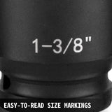 Tool Sockets: VEVOR Impact Socket Set 1/2 Inches 19 Piece Impact Sockets, Standard Socket Assortment, 1/2 Inches Drive Socket Set Impact Standard SAE (3/8 Inches to 1-1/2 Inches) 6-point Hex Sockets