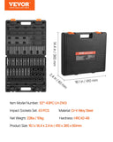 Tool Sockets: VEVOR Impact Socket Set 43 Piece Impact Sockets, Standard Socket Assortment, Drive Socket Set 6-Point Sockets Metric 9-30mm (Standard/Deep)