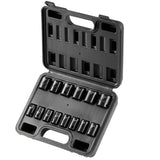 Tool Sockets: VEVOR 3/8" Drive Impact Socket Set, 14 Piece Shallow Socket Set Metric 7-20mm, 6 Point Cr-Mo Alloy Steel for Auto Repair, Easy-to-Read Size Markings, Rugged Construction, Includes Storage Case