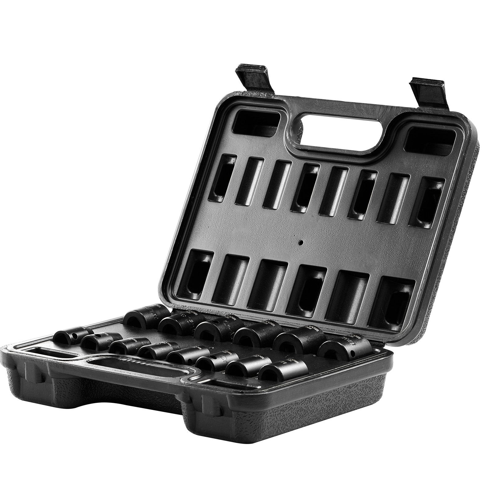 Tool Sockets: VEVOR 3/8" Drive Impact Socket Set, 14 Piece Shallow Socket Set Metric 7-20mm, 6 Point Cr-Mo Alloy Steel for Auto Repair, Easy-to-Read Size Markings, Rugged Construction, Includes Storage Case