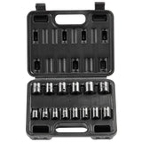 Tool Sockets: VEVOR 3/8" Drive Impact Socket Set, 14 Piece Shallow Socket Set Metric 7-20mm, 6 Point Cr-Mo Alloy Steel for Auto Repair, Easy-to-Read Size Markings, Rugged Construction, Includes Storage Case