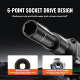Tool Sockets: VEVOR Impact Sockets Set 130PCS 6-Point 3/8" & 1/2" Drive Bit Ratchet Tool Kit