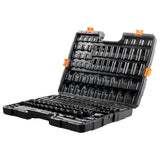 Tool Sockets: VEVOR Impact Sockets Set 130PCS 6-Point 3/8" & 1/2" Drive Bit Ratchet Tool Kit