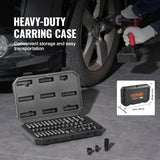 Tool Sockets: VEVOR Impact Sockets Set 48pcs 6-Point 1/4" Drive Bit Ratchet Tool Kit Case