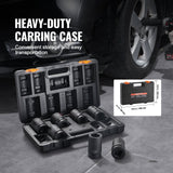 Tool Sockets: VEVOR Impact Sockets Set 8pcs 6-Point 1" Drive Bit Ratchet Tool Kit Case