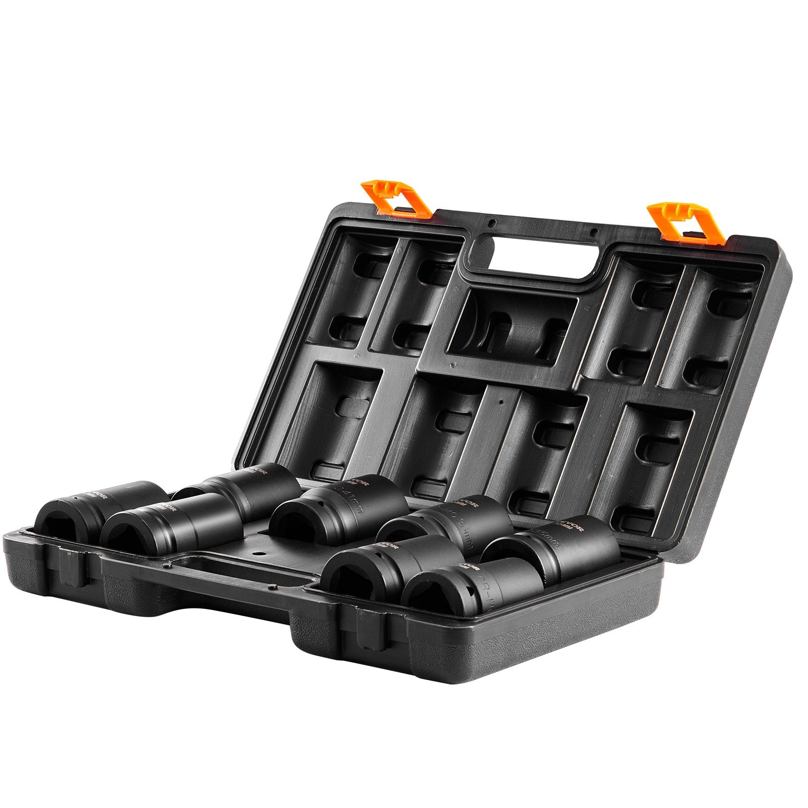 Tool Sockets: VEVOR Impact Sockets Set 8pcs 6-Point 1" Drive Bit Ratchet Tool Kit Case