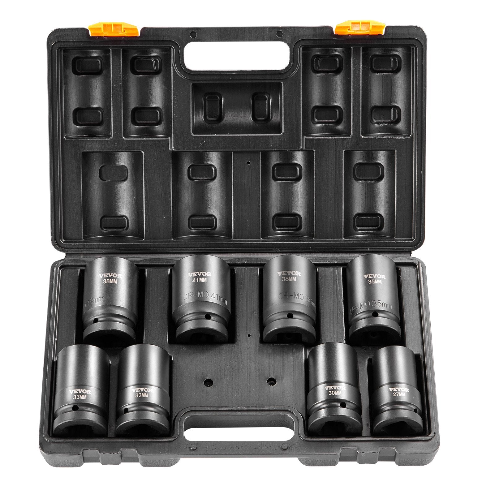 Tool Sockets: VEVOR Impact Sockets Set 8pcs 6-Point 1" Drive Bit Ratchet Tool Kit Case