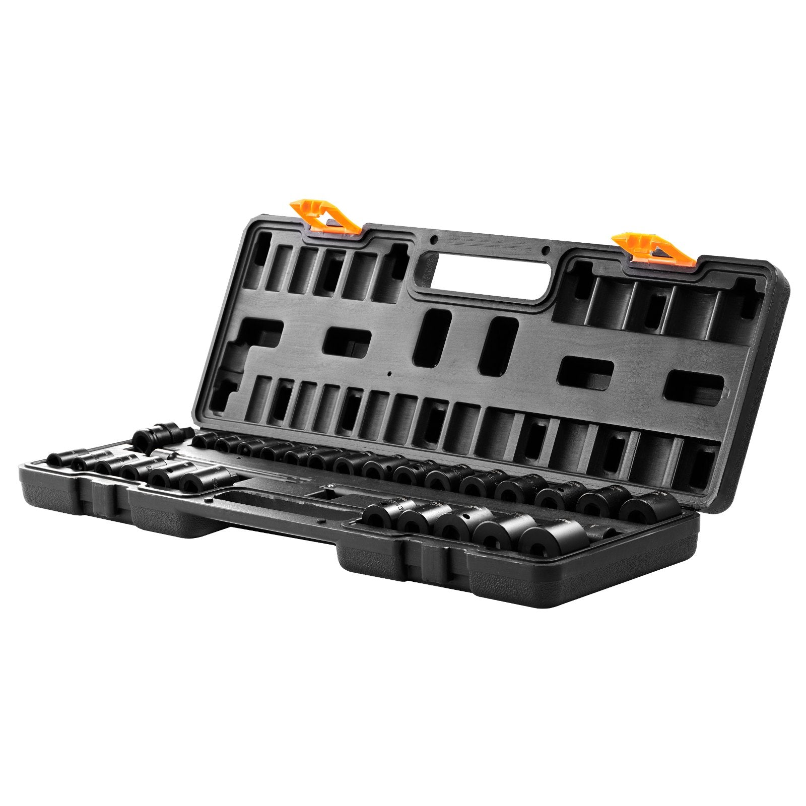 Tool Sockets: VEVOR Impact Sockets Set 29pcs 6-Point 3/8in Drive Bit Ratchet Tool Kit Case
