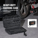 Tool Sockets: VEVOR 1/4" Drive Impact Socket Set, 55 Piece Deep & Shallow Socket Set SAE 5/32"-9/16" and Metric 4-15mm, 6 Point CR-V Alloy Steel for Auto Repair, Easy-to-Read Size Markings, Storage Case
