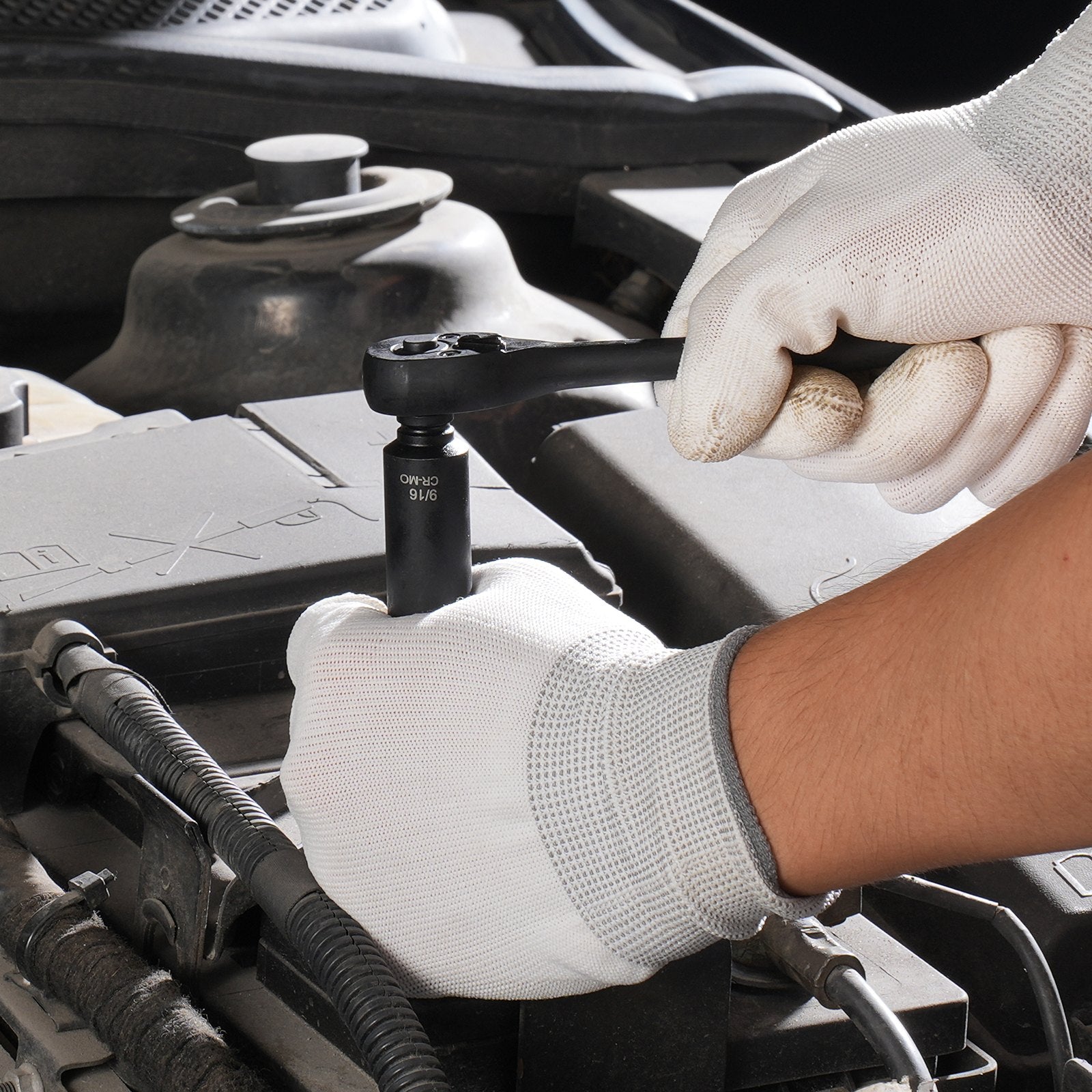 Tool Sockets: VEVOR 1/4" Drive Impact Socket Set, 55 Piece Deep & Shallow Socket Set SAE 5/32"-9/16" and Metric 4-15mm, 6 Point CR-V Alloy Steel for Auto Repair, Easy-to-Read Size Markings, Storage Case