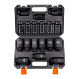 Tool Sockets: VEVOR Impact Sockets Set 9pcs 6-Point 1/2in Metric Drive Bit Ratchet Tool Kit