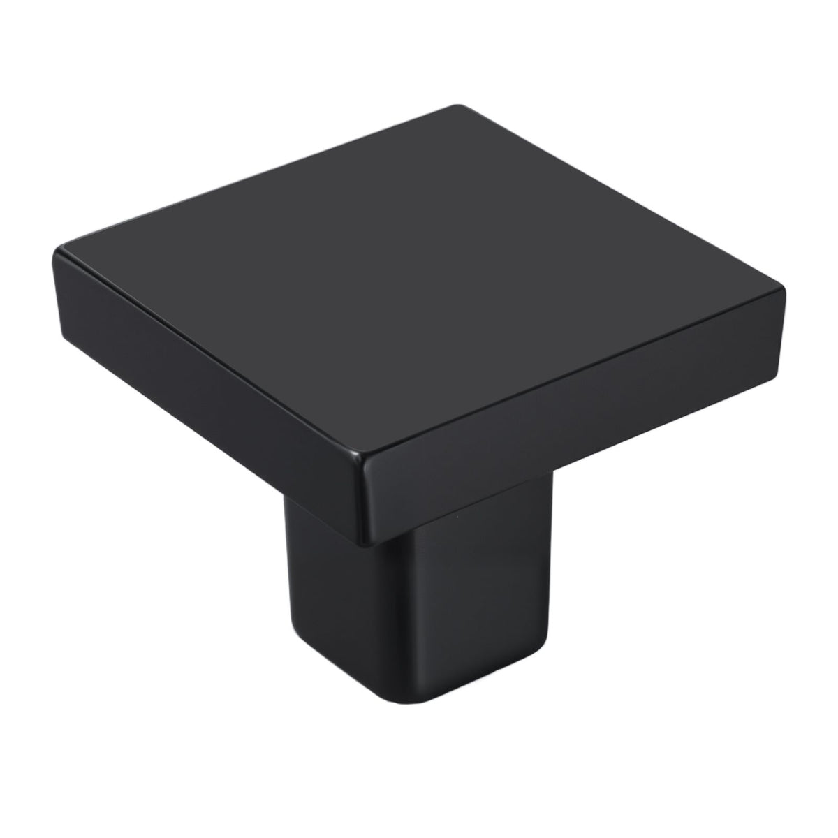 Cabinet Knobs, 10 Pack, 30 mm Black Zinc Alloy Drawer Pulls & Door Handles, Square Kitchen Solid Knobs Dresser Handles, Cupboard Hardware with Screws for Kitchen Bathroom Closet Cabinets Drawers