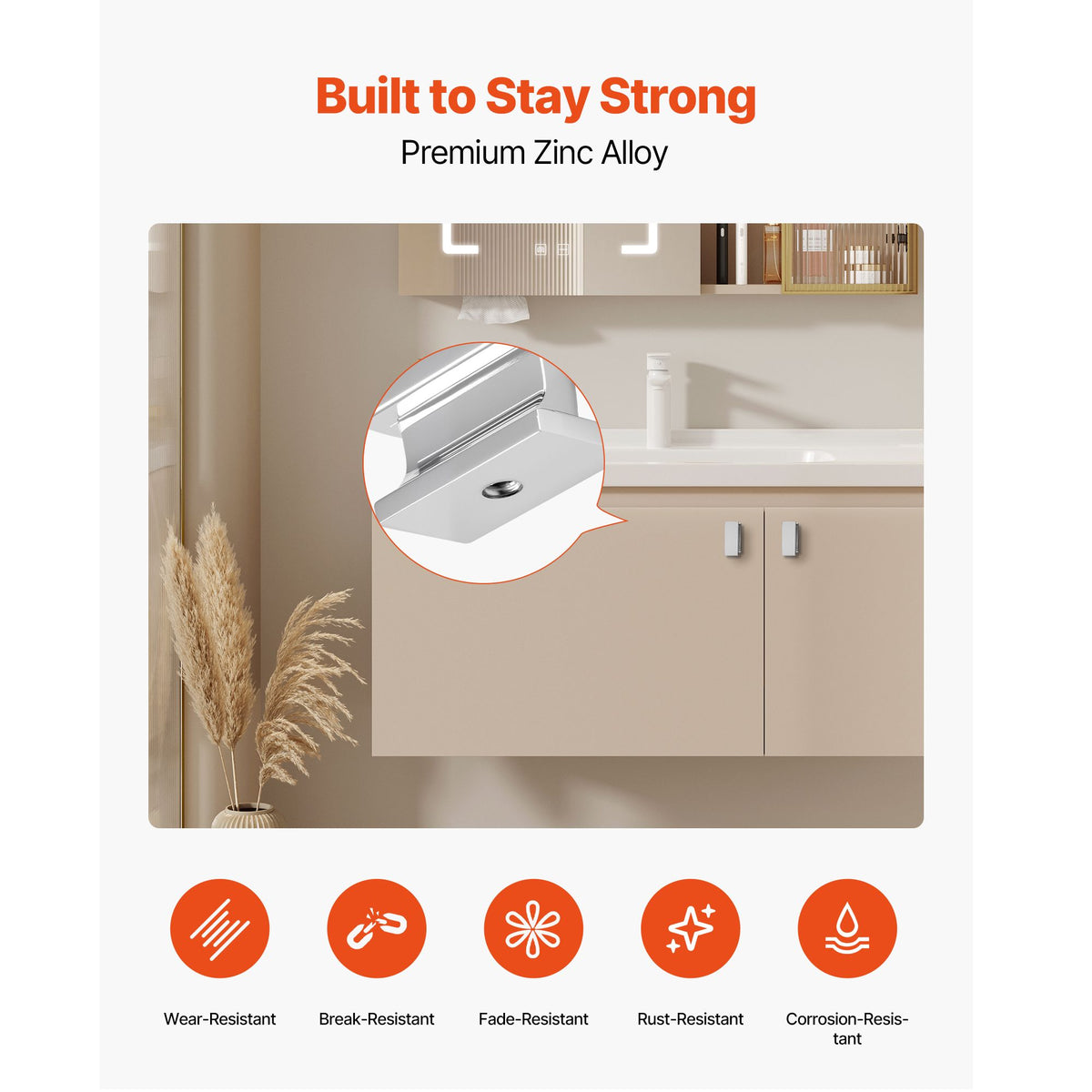 Cabinet Knobs, 10 Pack, 36 mm Zinc Alloy Drawer Pulls Door Handles, Rectangular Kitchen Dresser Solid Knobs, Cupboard Hardware with Screws for Bathroom Closet Cabinets Drawers, Chrome Color