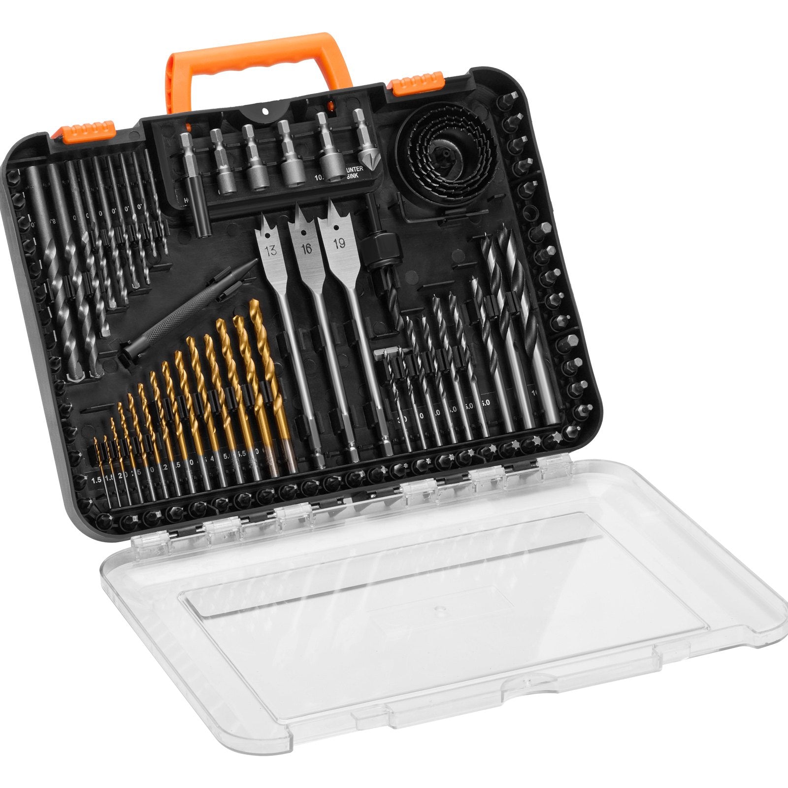Power Drills & Accessories: VEVOR Drill Bit Set 100PCS Screwdriver Bit Set with Carrying Case Multi-purpose