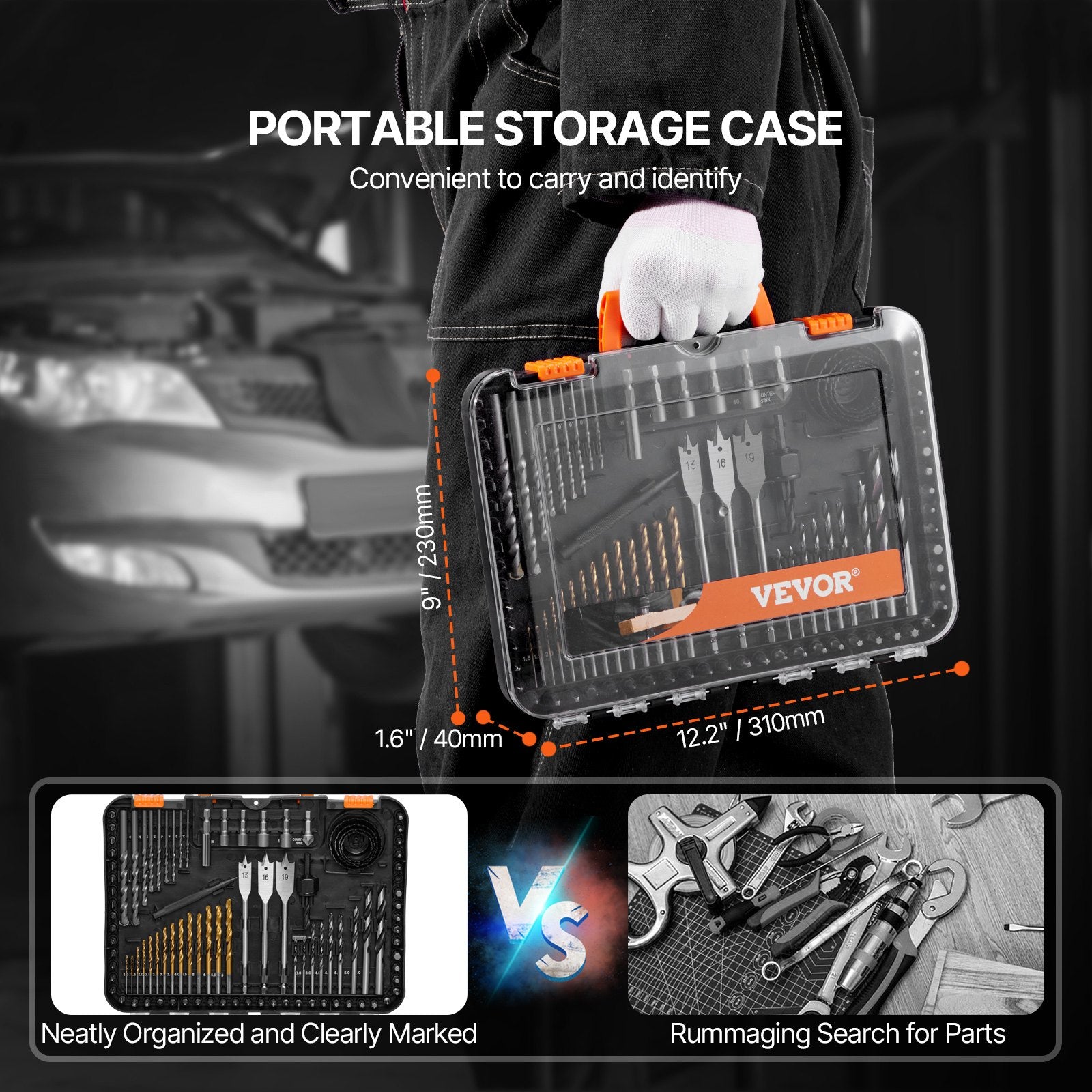 Power Drills & Accessories: VEVOR Drill Bit Set 100PCS Screwdriver Bit Set with Carrying Case Multi-purpose
