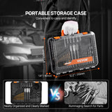 Power Drills & Accessories: VEVOR Drill Bit Set 100PCS Screwdriver Bit Set with Carrying Case Multi-purpose