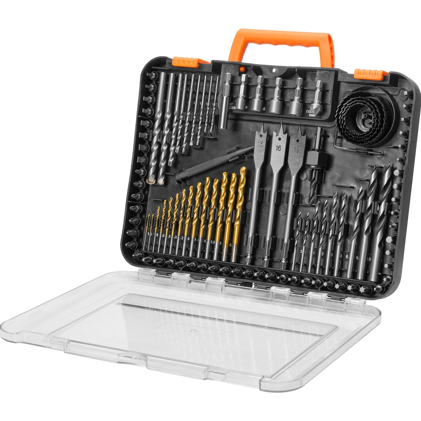 Power Drills & Accessories: VEVOR Drill Bit Set 100PCS Screwdriver Bit Set with Carrying Case Multi-purpose