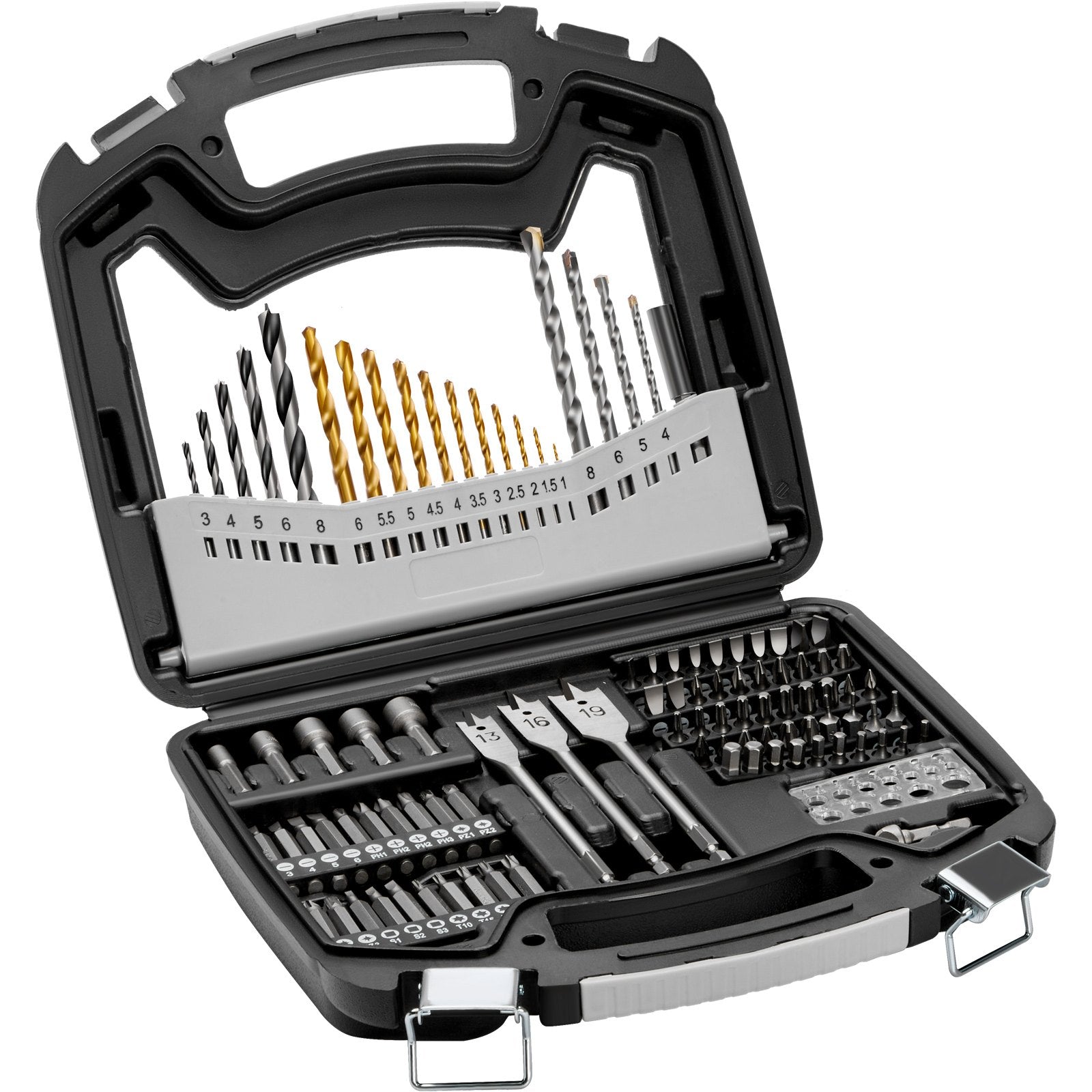 Power Drills & Accessories: VEVOR Drill Bit Set 101PCS Screwdriver Bit Set with Carrying Case Multi-purpose