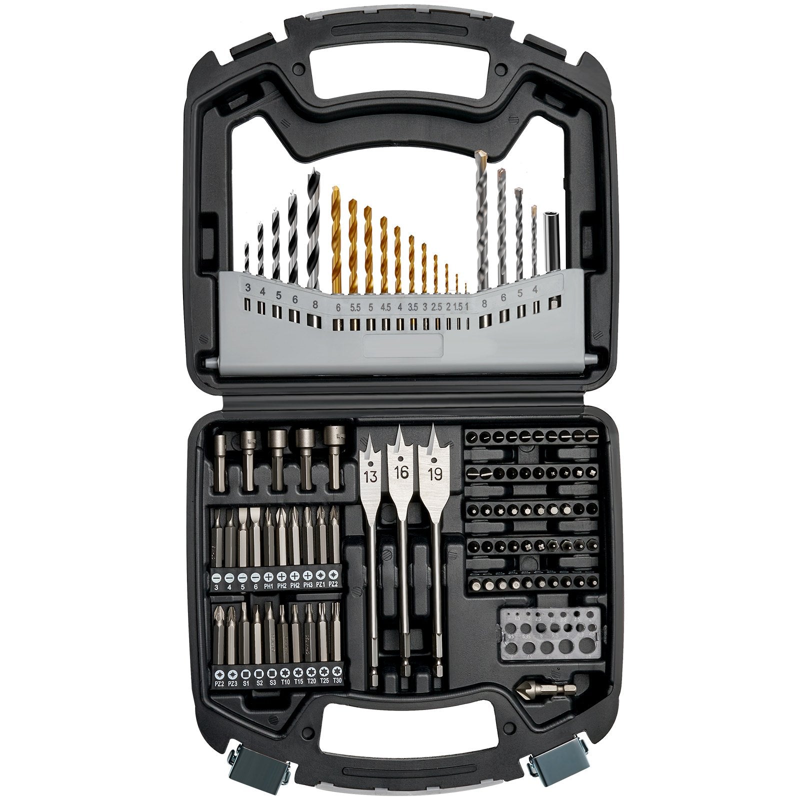 Power Drills & Accessories: VEVOR Drill Bit Set 101PCS Screwdriver Bit Set with Carrying Case Multi-purpose