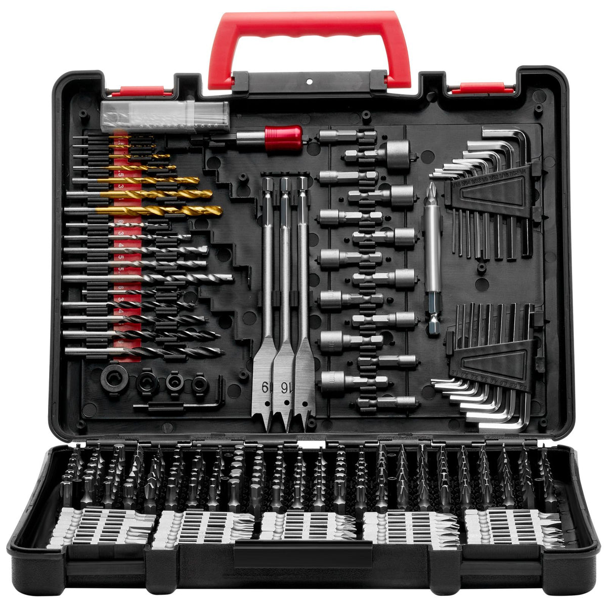 Drill Bit Set, 318 Pieces Drill and Driver Bit Set, Screwdriver Bit Set Suitable for Wood Metal Cement Drilling and Screw Driving, Drill Bit Sets Combo Kit Assorted in Organized Carrying Case