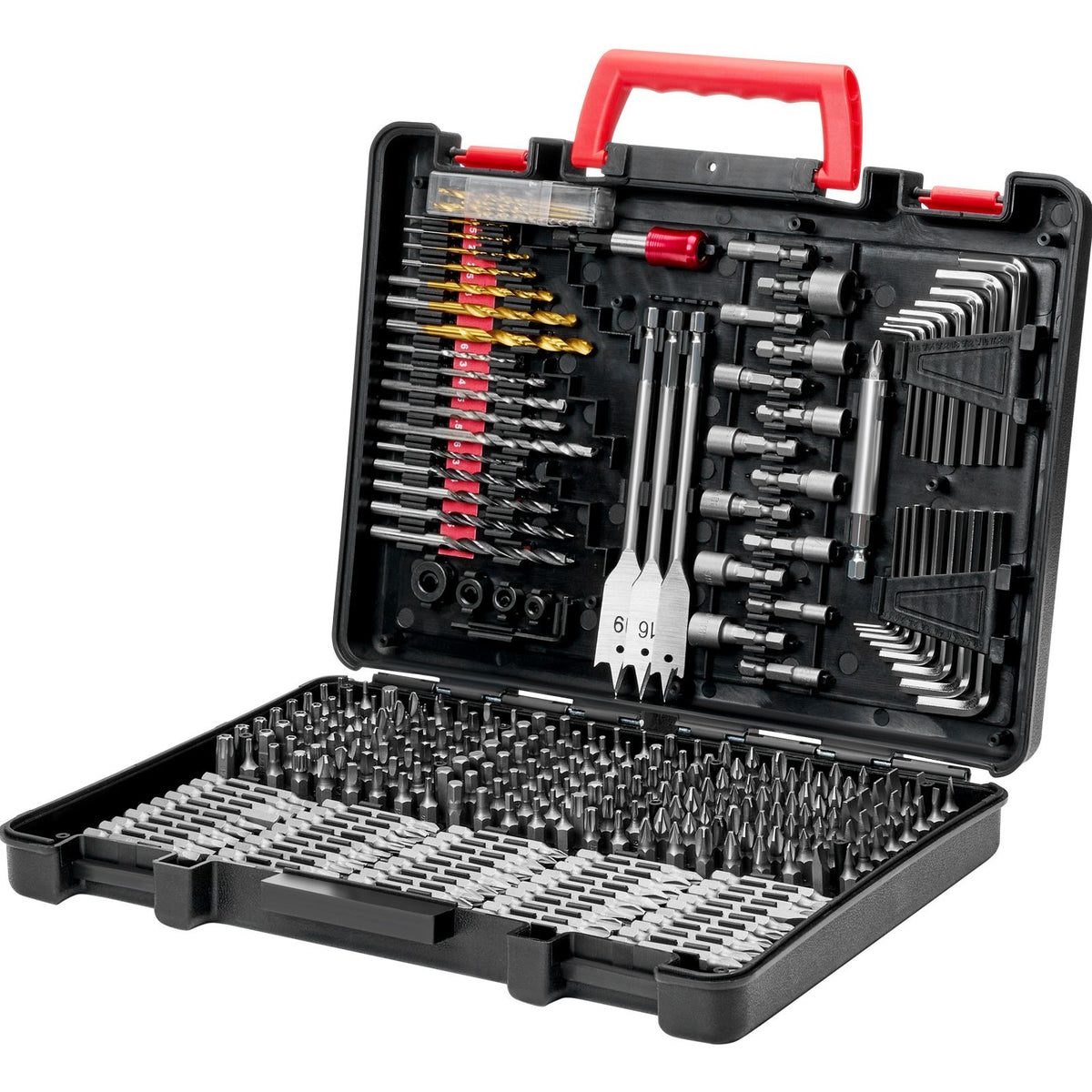 Drill Bit Set, 318 Pieces Drill and Driver Bit Set, Screwdriver Bit Set Suitable for Wood Metal Cement Drilling and Screw Driving, Drill Bit Sets Combo Kit Assorted in Organized Carrying Case