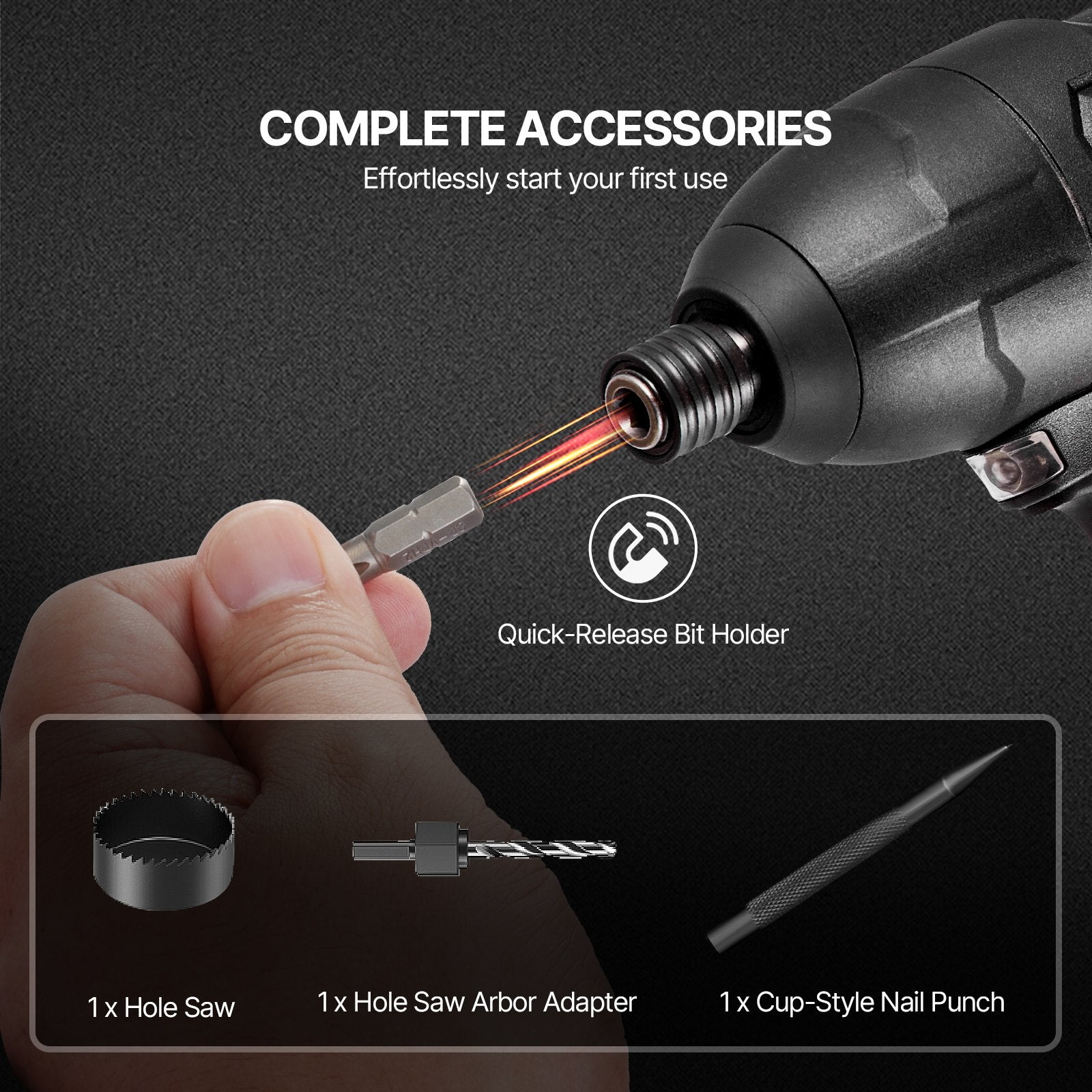 Power Drills & Accessories: VEVOR Drill Bit Set 70 PCS Screwdriver Bit Set with Carrying Case Multi-purpose