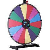 Board Games: VEVOR 24 inch Spinning Prize Wheel, 14 Slots Tabletop Spinner, Heavy Duty Roulette Wheel with a Dry Erase and 2 Markers, Win Fortune Spin Games in Party Pub Trade Show Carnival