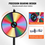 Board Games: VEVOR 24 inch Spinning Prize Wheel, 14 Slots Spinning Wheel, Roulette Wheel with a Dry Erase and 2 Markers, Tabletop or Floor Standing Win Fortune Spin Games in Party Pub Trade Show Carnival