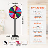 Board Games: VEVOR 24 inch Spinning Prize Wheel, 14 Slots Spinning Wheel, Roulette Wheel with a Dry Erase and 2 Markers, Tabletop or Floor Standing Win Fortune Spin Games in Party Pub Trade Show Carnival