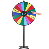 Board Games: VEVOR 36 inch Spinning Prize Wheel, 18 Slots Spinning Wheel, Roulette Wheel with a Dry Erase and 2 Markers, Tabletop or Floor Standing Win Fortune Spin Games in Party Pub Trade Show Carnival