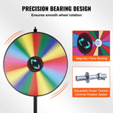 Board Games: VEVOR 36 inch Spinning Prize Wheel, 18 Slots Spinning Wheel, Roulette Wheel with a Dry Erase and 2 Markers, Tabletop or Floor Standing Win Fortune Spin Games in Party Pub Trade Show Carnival