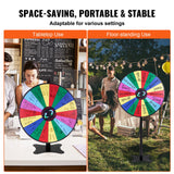Board Games: VEVOR 36 inch Spinning Prize Wheel, 18 Slots Spinning Wheel, Roulette Wheel with a Dry Erase and 2 Markers, Tabletop or Floor Standing Win Fortune Spin Games in Party Pub Trade Show Carnival