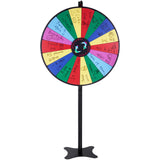 Board Games: VEVOR 36 inch Spinning Prize Wheel, 18 Slots Spinning Wheel, Roulette Wheel with a Dry Erase and 2 Markers, Tabletop or Floor Standing Win Fortune Spin Games in Party Pub Trade Show Carnival