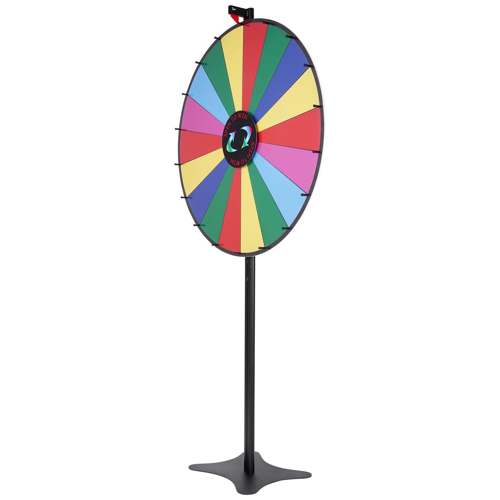 36 inch Spinning Prize Wheel, 18 Slots Spinning Wheel, Roulette Wheel with a Dry Erase and 2 Markers, Tabletop or Floor Standing Win Fortune Spin Games in Party Pub Trade Show Carnival