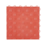 Automotive Decor: VEVOR Garage Tiles Interlocking, 12 x 12 x 0.53 inch 25 Pack Garage Floor Covering Tiles, Non-Slip Double-Sided Texture Garage Flooring Tiles, for Garages, Basements, Repair Shops, Red