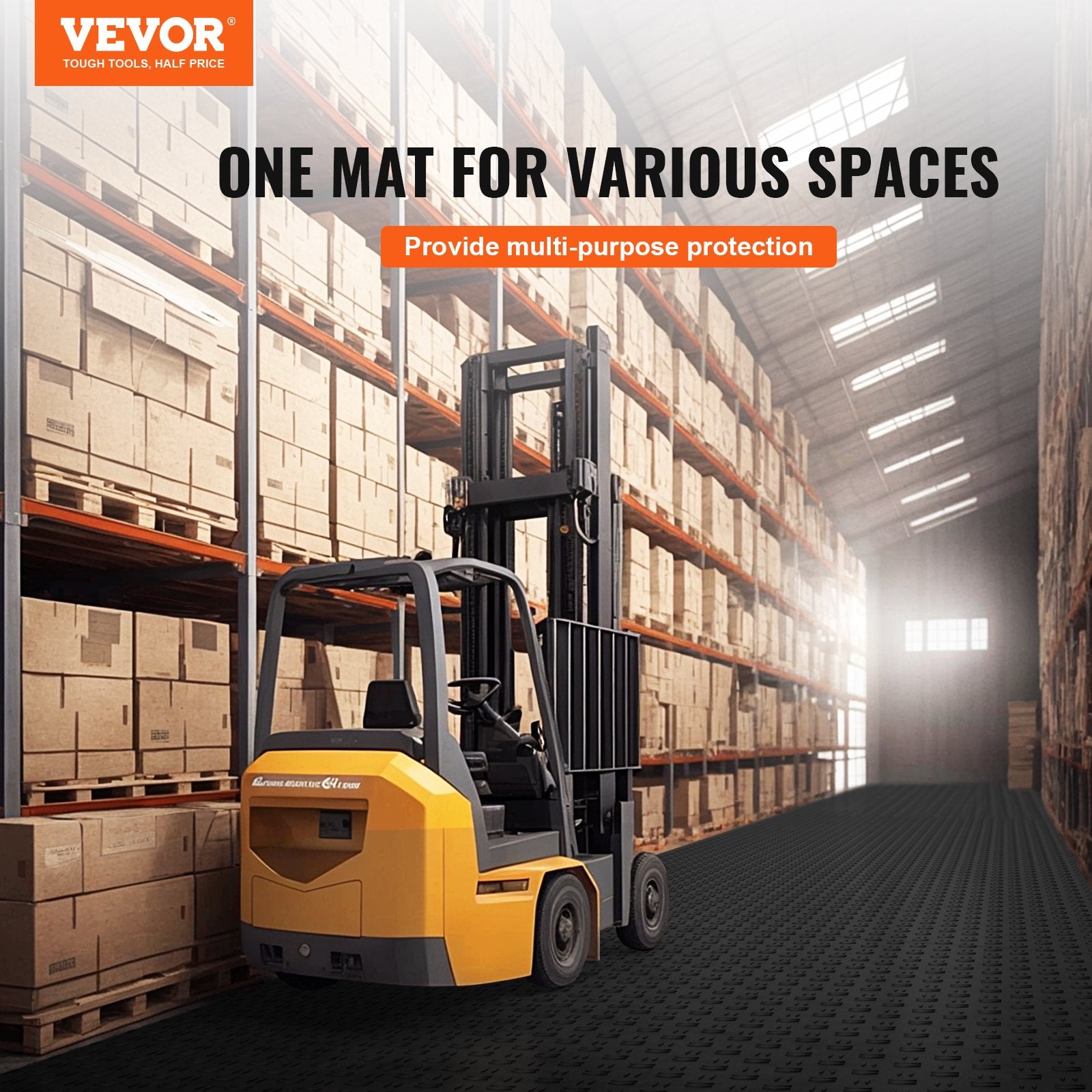 Automotive Repair & Speciality Tools: VEVOR Garage Tiles Interlocking, 12 x 12 x 0.53 inch 25 Pack Garage Floor Covering Tiles, Non-Slip Double-Sided Texture Garage Flooring Tiles, for Garages, Basements, Repair Shops, Black
