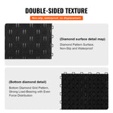 Automotive Repair & Speciality Tools: VEVOR Garage Tiles Interlocking, 12 x 12 x 0.53 inch 50 Pack Garage Floor Covering Tiles, Non-Slip Double-Sided Texture Garage Flooring Tiles, for Garages, Basements, Repair Shops, Black