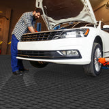 Automotive Repair & Speciality Tools: VEVOR Garage Tiles Interlocking, 12 x 12 x 0.53 inch 50 Pack Garage Floor Covering Tiles, Non-Slip Double-Sided Texture Garage Flooring Tiles, for Garages, Basements, Repair Shops, Black