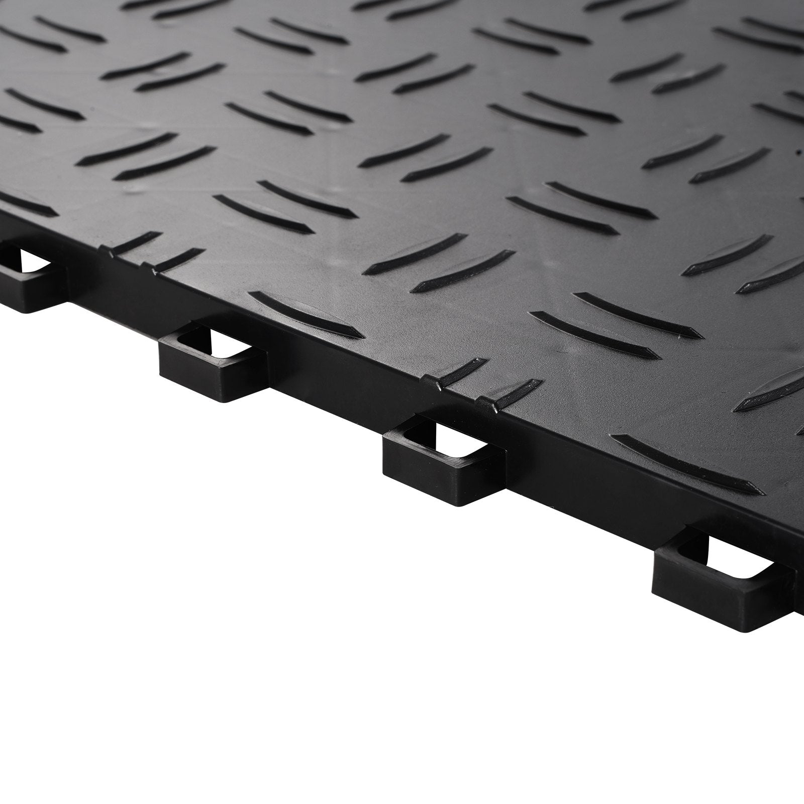 Automotive Repair & Speciality Tools: VEVOR Garage Tiles Interlocking, 12 x 12 x 0.53 inch 50 Pack Garage Floor Covering Tiles, Non-Slip Double-Sided Texture Garage Flooring Tiles, for Garages, Basements, Repair Shops, Black