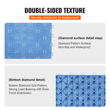 Automotive Repair & Speciality Tools: VEVOR Garage Tiles Interlocking 12x12 in 25 Pack Garage Flooring Tiles Blue