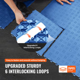Automotive Repair & Speciality Tools: VEVOR Garage Tiles Interlocking 12x12 in 25 Pack Garage Flooring Tiles Blue