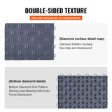 Automotive Decor: VEVOR Garage Tiles Interlocking, 12 x 12 x 0.53 inch 50 Pack Garage Floor Covering Tiles, Non-Slip Double-Sided Texture Garage Flooring Tiles, for Garages, Basements, Repair Shops, Graphite Gray