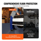 Automotive Decor: VEVOR Garage Tiles Interlocking, 12 x 12 x 0.53 inch 50 Pack Garage Floor Covering Tiles, Non-Slip Double-Sided Texture Garage Flooring Tiles, for Garages, Basements, Repair Shops, Graphite Gray