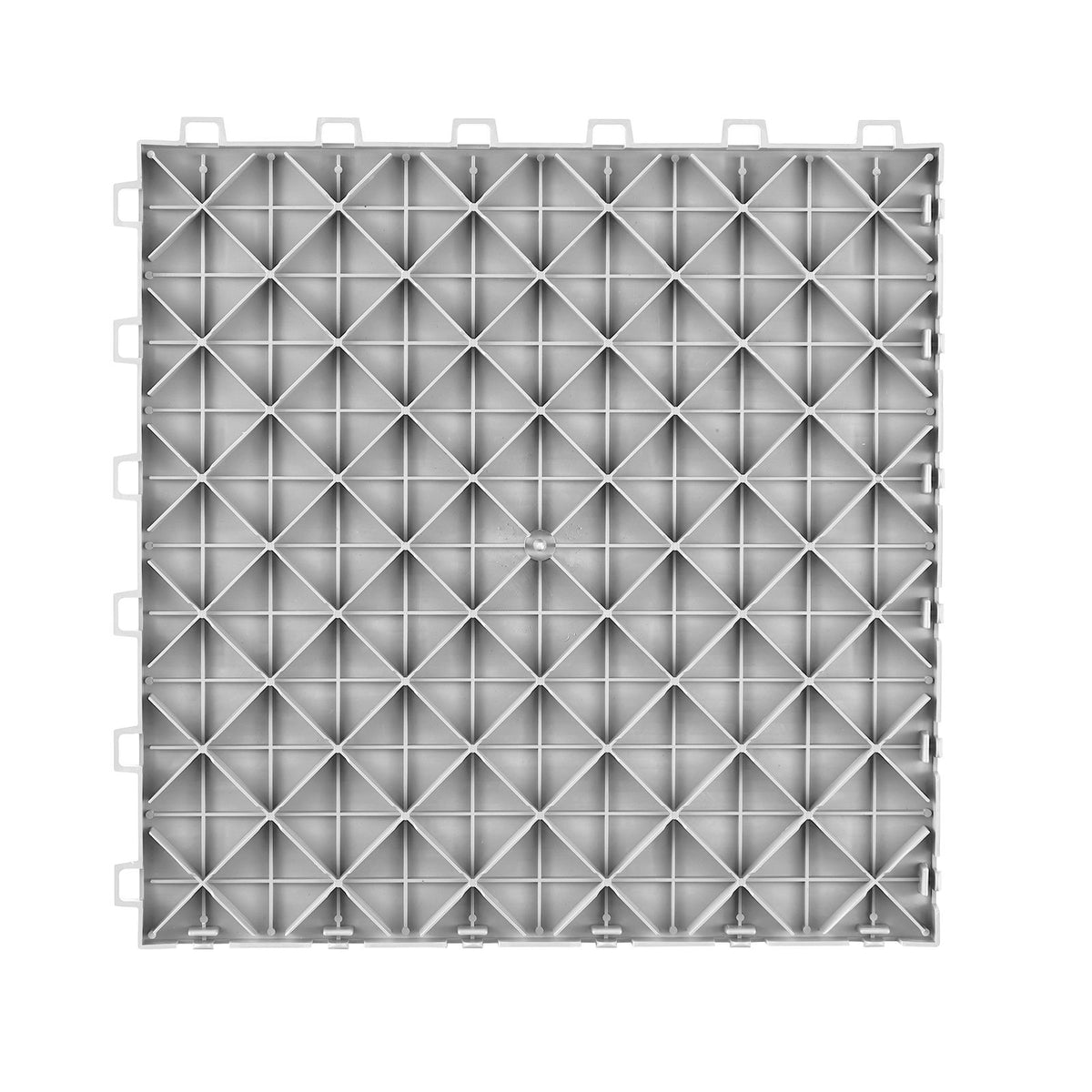 Garage Tiles Interlocking, 305 x 305 x 13.4 mm 25 Pack Garage Floor Covering Tiles, Non-Slip Double-Sided Texture Garage Flooring Tiles, for Garages, Basements, Repair Shops, Silver