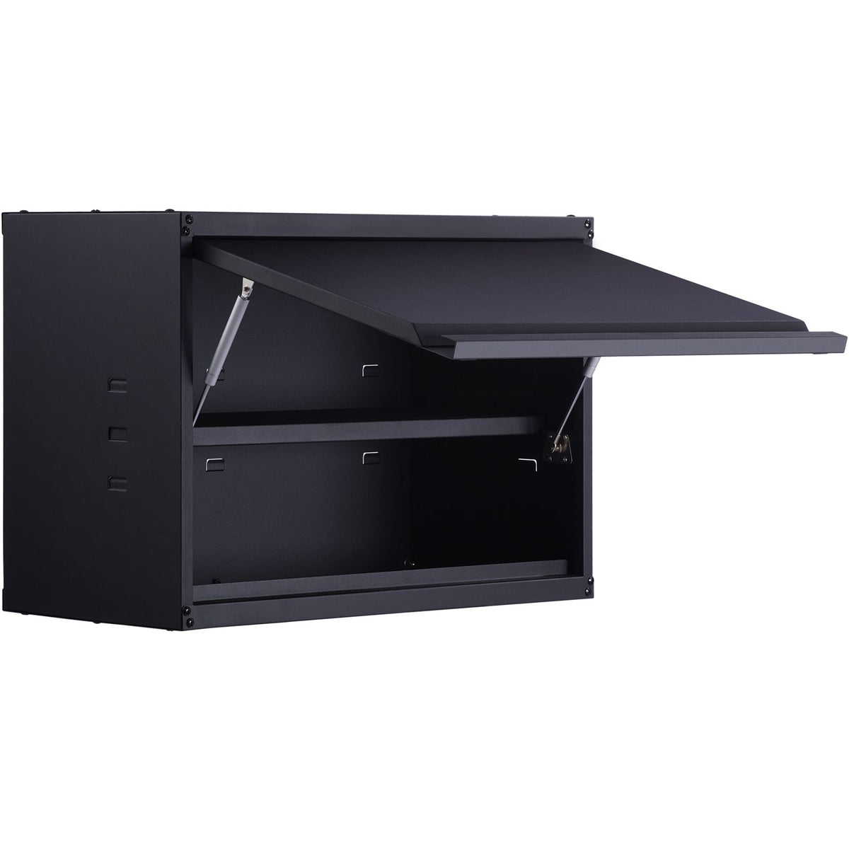 Metal Storage Cabinet, 54.4 kg Load Capacity per Shelf, 50.8 cm Tall Wall-Mounted Powder-Coating Steel Garage Cabinet with Adjustable Shelf, Press to Lock & Open Door, Perfect for Office Home Garage