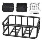 Bicycle Stands & Storage: VEVOR Rear Bike Basket Large Bicycle Basket with Cargo Net Rainproof Cover Liner