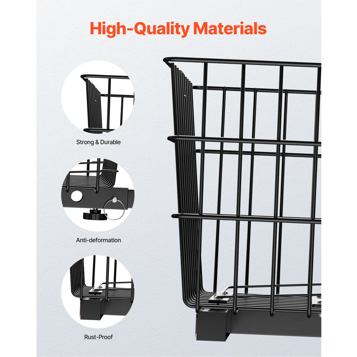 Scooter Rear Basket, Heavy Duty Metal Wire Basket with Handle, Spacious Cargo Basket, Works with 1-inch Receiver, Compatible with Most Golden, Drive & Pride Mobility Scooter