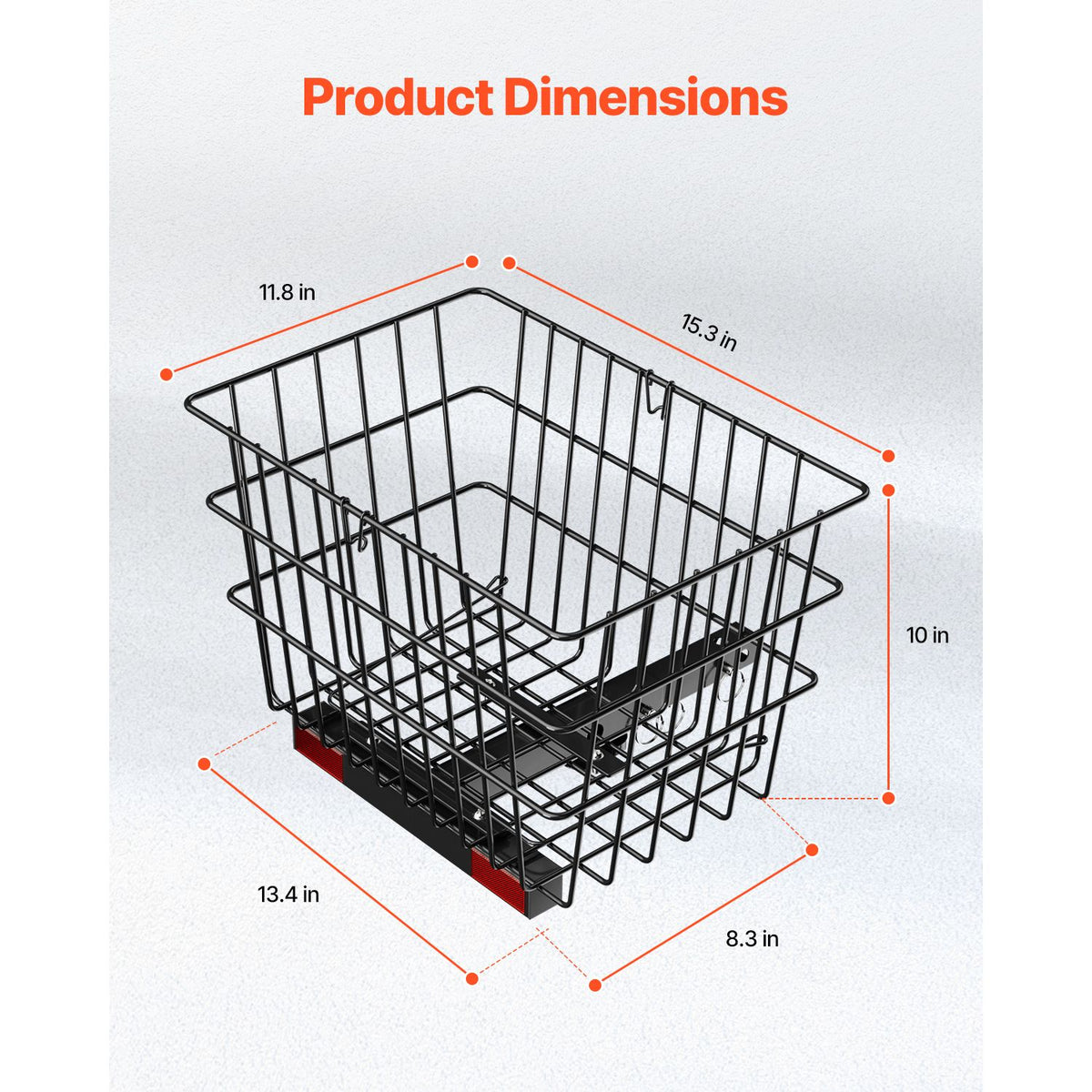Scooter Rear Basket, Heavy Duty Metal Wire Basket with Handle, Spacious Cargo Basket, Works with 1-inch Receiver, Compatible with Most Golden, Drive & Pride Mobility Scooter