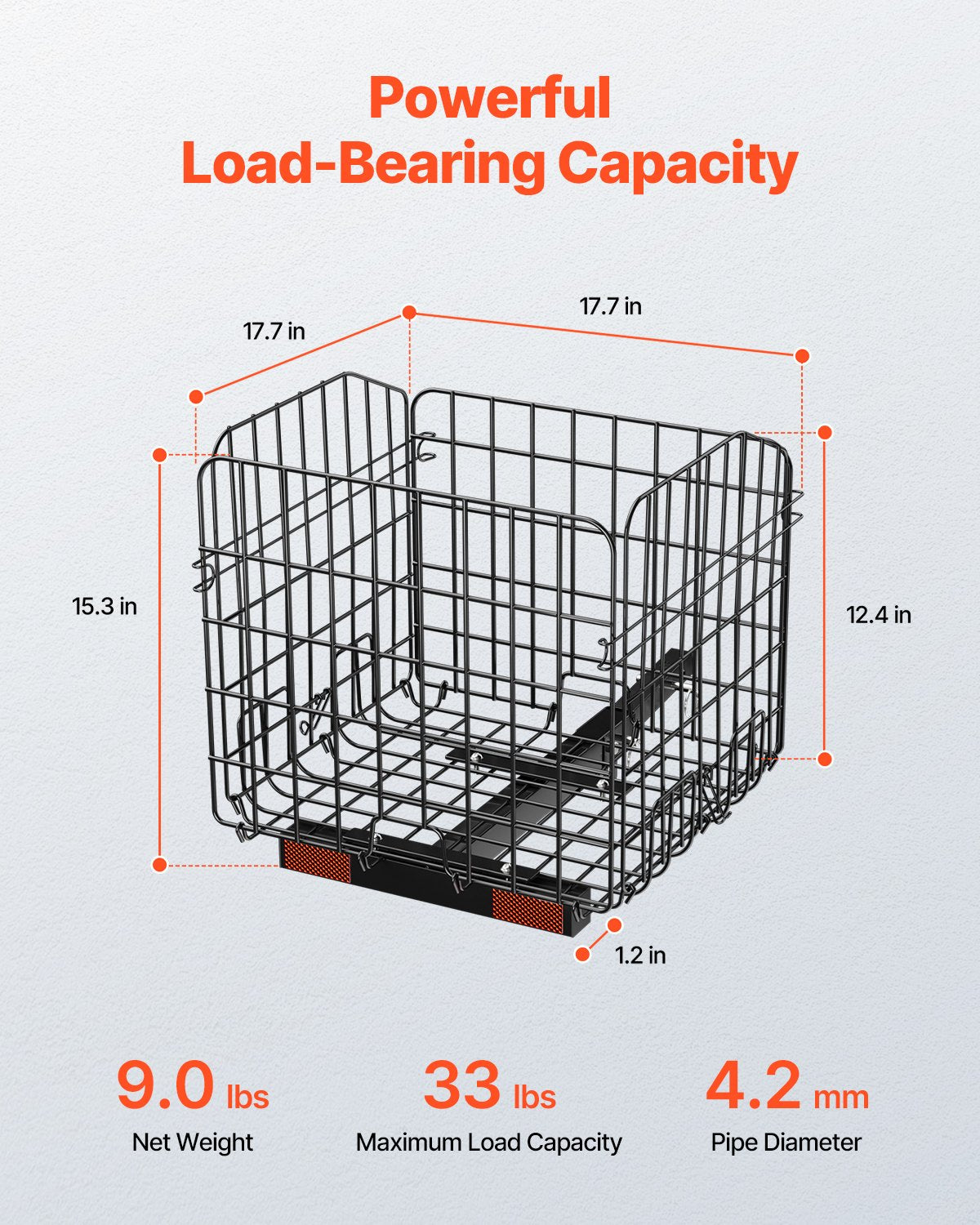 Drying Racks & Hangers: VEVOR Scooter Rear Basket, Folding Metal Wire Basket, Heavy Duty & Spacious Cargo Basket, Works with 1-inch Receiver, Compatible with Most Golden, Drive & Pride Mobility Scooter