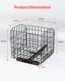 Drying Racks & Hangers: VEVOR Scooter Rear Basket, Folding Metal Wire Basket, Heavy Duty & Spacious Cargo Basket, Works with 1-inch Receiver, Compatible with Most Golden, Drive & Pride Mobility Scooter